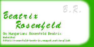 beatrix rosenfeld business card